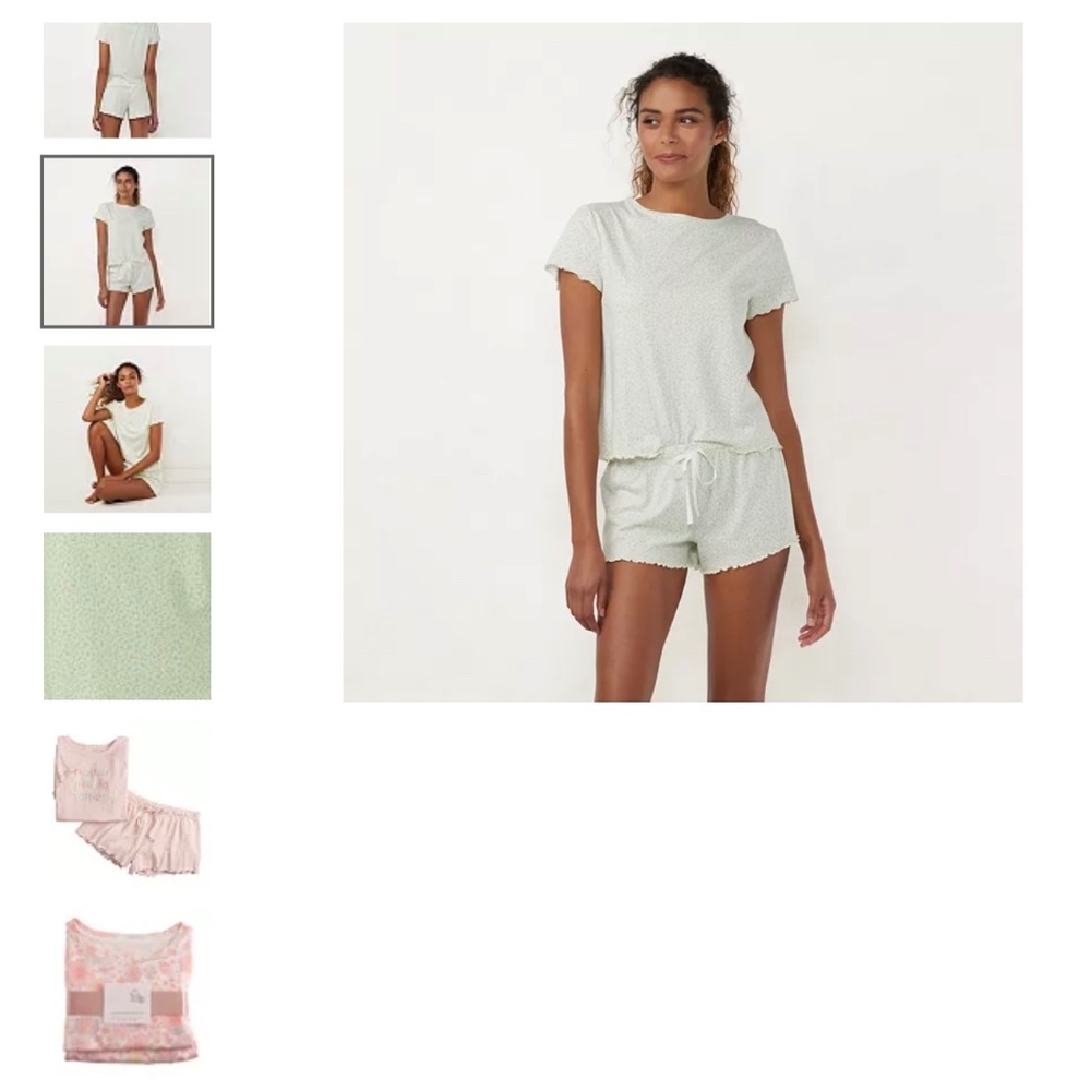 NWOT Lauren Conrad 2-piece pajama shorts set size xl.